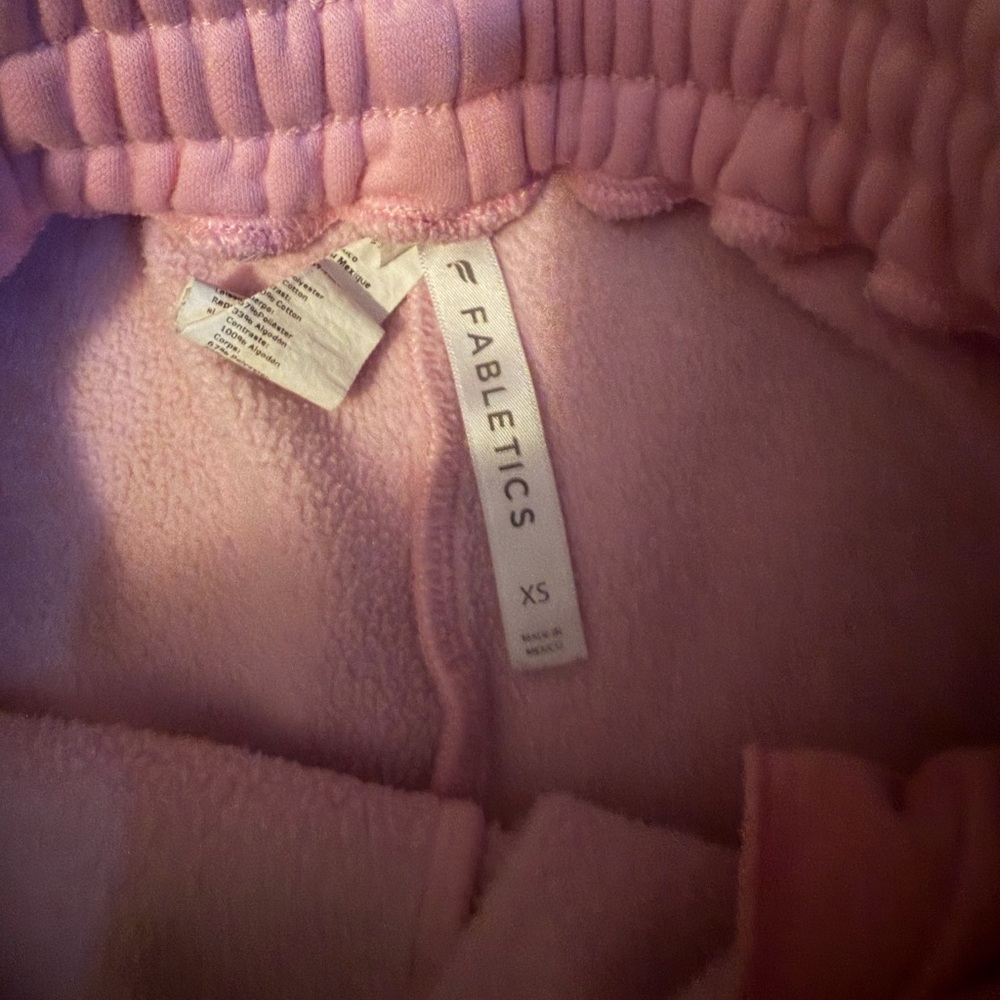 Fabletics Soft Pink Fleece Sweatpants